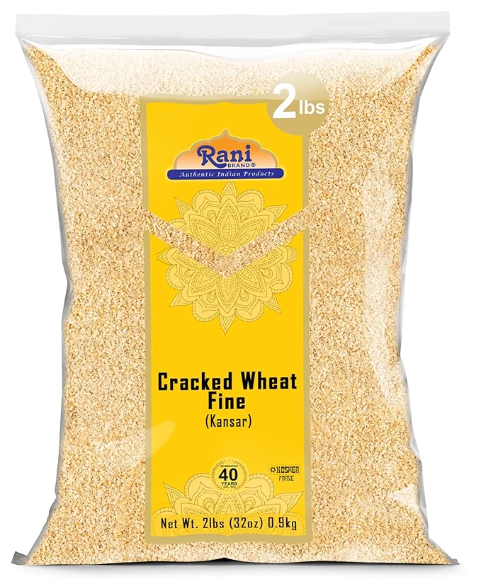 Rani Cracked Wheat Fine (Kansar/Bulgur Wheat#1) 32oz (2lbs) 908g ~ All Natural | Vegan | Gluten Friendly | NON-GMO |Kosher | Indian Origin