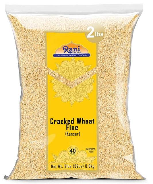 Rani Cracked Wheat Fine (Kansar/Bulgur Wheat#1) 32oz (2lbs) 908g ~ All Natural | Vegan | Gluten Friendly | NON-GMO |Kosher | Indian Origin