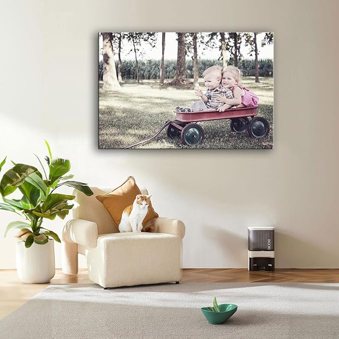Personalized Custom Canvas Prints, Photo on Canvas Transform Your Photos into Stunning Framed Wall Art-Digitally Printed Photo to Canvas - Ideal for Home Decor, Gifts (48L?쐘32W" 120x80cm)