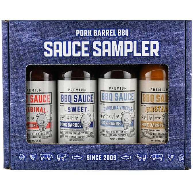 Pork Barrel BBQ Gifts for Men Set ??BBQ Sauce Gift Set | The Ultimate Grilling Gift | Great on Chicken Wings, Pork, and Steak | Birthday Gifts, Gifts for Him
