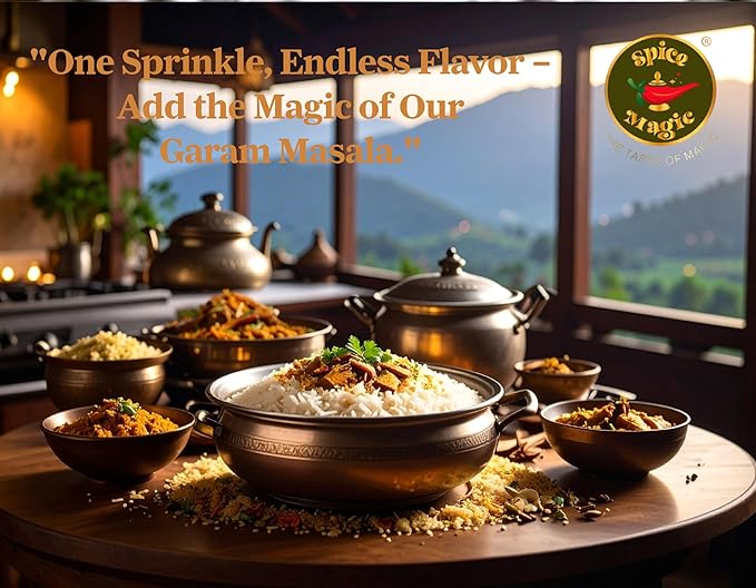 Spice Magic Garam Masala Powder 3.5oz (100g) | Indian Spice Blend | 100% All-Natural, Salt-Free, Vegan, Non-GMO
