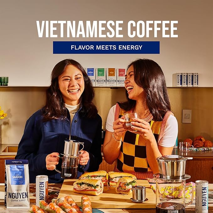 Nguyen Coffee Supply - Hanoi Robusta: Dark Roast Premium Whole Coffee Beans, Vietnamese Single Origin, Direct Trade, Low Acid with High Caffeine Content, Roasted in Brooklyn [12 oz Bag]
