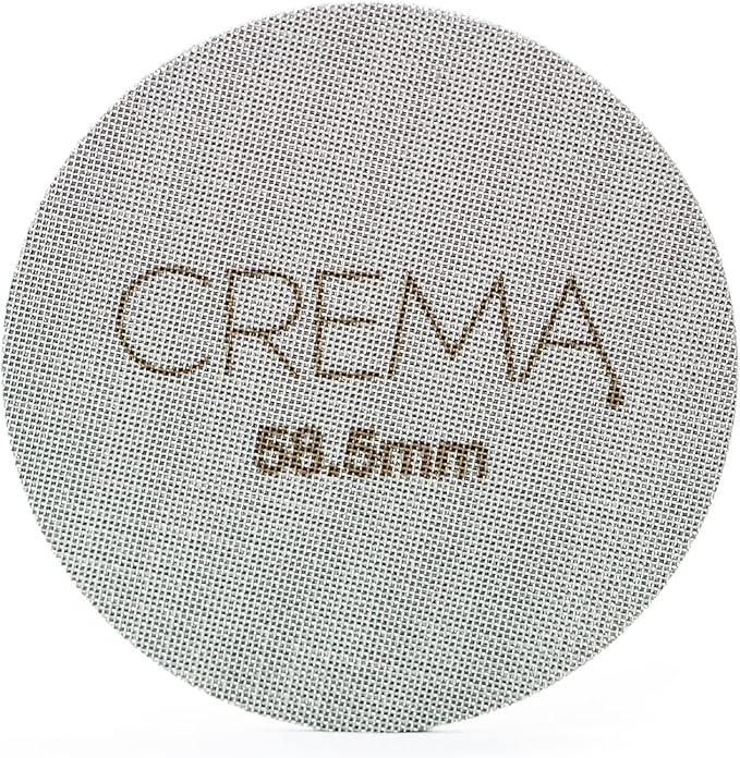Crema Coffee Products 58.5mm Puck Screen for Barista Models | 1.7mm Thick 316L Steel Filter | Balanced Water Flow for Improved Extraction |Prevent Channeling & Reduce Maintenance|Durable,Easy to Clean