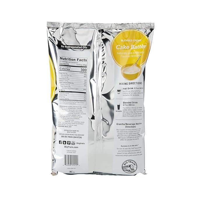Big Train Cake Batter Blended Cr챔me Beverage Mix, 3.5 Pound (Pack of 1)