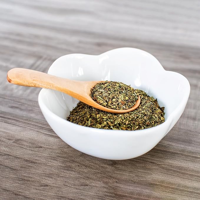 Minimalist Basil Leaves, 4 oz, Cut & Sifted, Aromatic Cooking Herb, Reusable Packaging