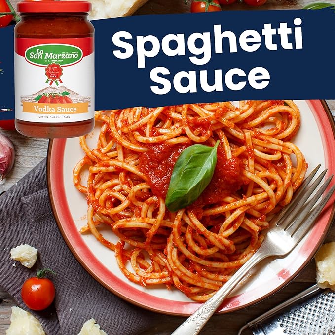 La San Marzano Vodka Sauce, 13 oz, Pasta Sauce Made in Italy, All Purpose Tomato Premium Quality, All Natural, Non GMO, Gluten Free