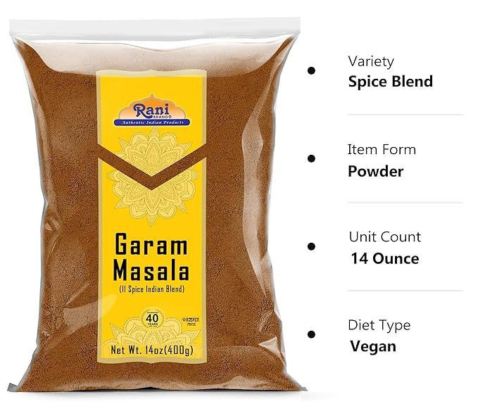 Rani Garam Masala Indian 11-Spice Blend 14oz (400g) ~ All Natural, Salt-Free | Vegan | No Colors | Gluten Friendly | NON-GMO | Kosher | Indian Origin