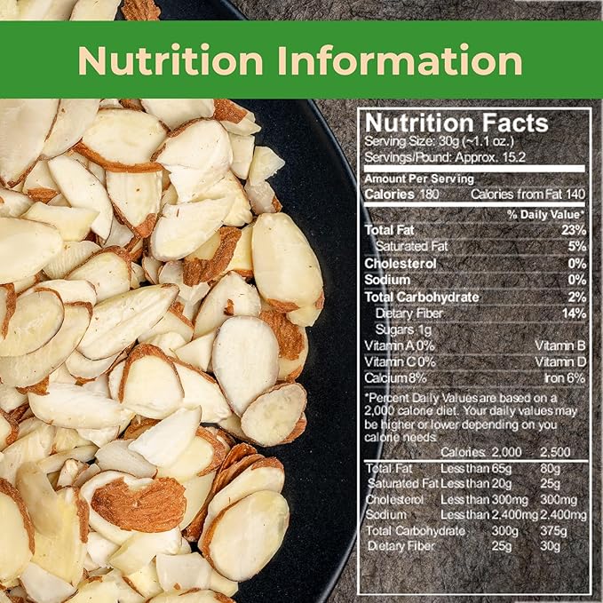 Sincerely Nuts – Raw Natural Sliced Almonds | 3 Lb. Bag | Delicious Guilt Free Snack | Low Calorie, Vegan, Gluten Free | Gourmet Kosher Food | Source of Fiber, Protein