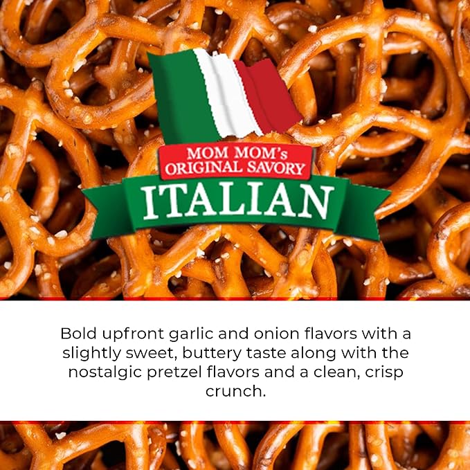 Knotty Pretzels ?쏷he Official Pretzel of Beer??7.5 oz Individual Seasoned Pretzels in Resealable Pretzel Snack Bags, The Perfect Pairing for Beer, Savory Italian Flavor (3-Pack)