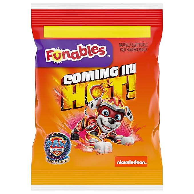 Funables Fruit Snacks, Paw Patrol Shaped Fruit Flavored Snacks, 0.8 Ounce Pouches (Pack of 30)