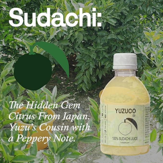YUZUCO - 100% Cold-Pressed Juice - 8oz Premium Sudachi Juice from Japan - Bottled in California