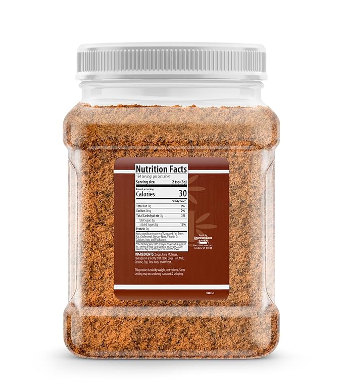 Unpretentious Dark Brown Sugar, Great for Baking, Rich Caramel Flavor, Sweetener (3.25 Pound)