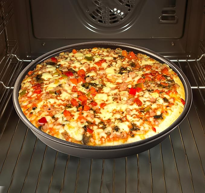 7 inch Pizza pan of 3 Stainless Steel Pizza Plates Non Stick Bakeware Sets Pizza Baking pans Set plates for making cuban pizza