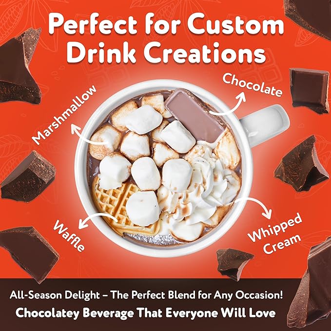 Happi Pappi - Signature Hot Cocoa Mix, Milk-Based Rich Smooth and Creamy Cocoa Powder for Instant Drinks & Baking, Indulgent Chocolate Treats for Cozy Nights - 16 oz Bag