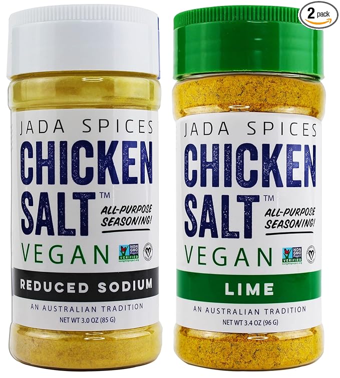 JADA Spices Chicken Salt Spice and Seasoning - Reduced Sodium, Lime - Vegan, Keto & Paleo Friendly - Perfect for Cooking, BBQ, Grilling, Rubs, Popcorn and more - Preservative & Additive Free