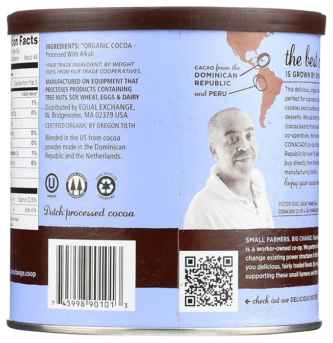 Equal Exchange , Can Baking Cocoa 8 Ounce