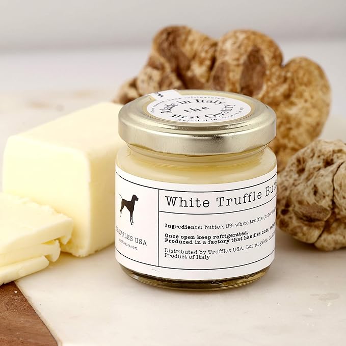 TRUFFLES USA White Truffle Butter 2.82 oz - Italian Truffle Butter from Fresh Italian Truffles, Imported from Italy from Authentic Family Owned Truffle Farms