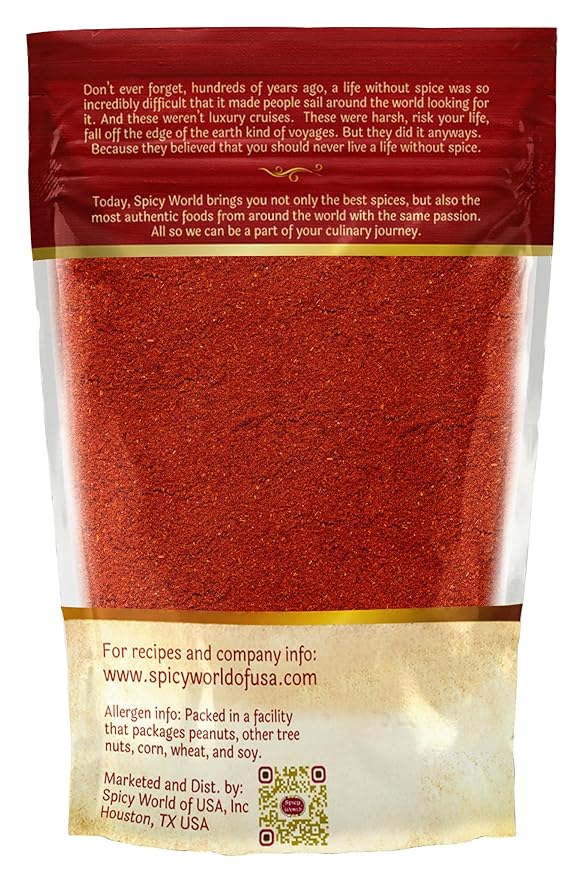 Spicy World Kashmiri Chili Powder Red 7 Ounce Resealable bag | All Natural Low Heat, Chili Powder - Red Pepper Powder