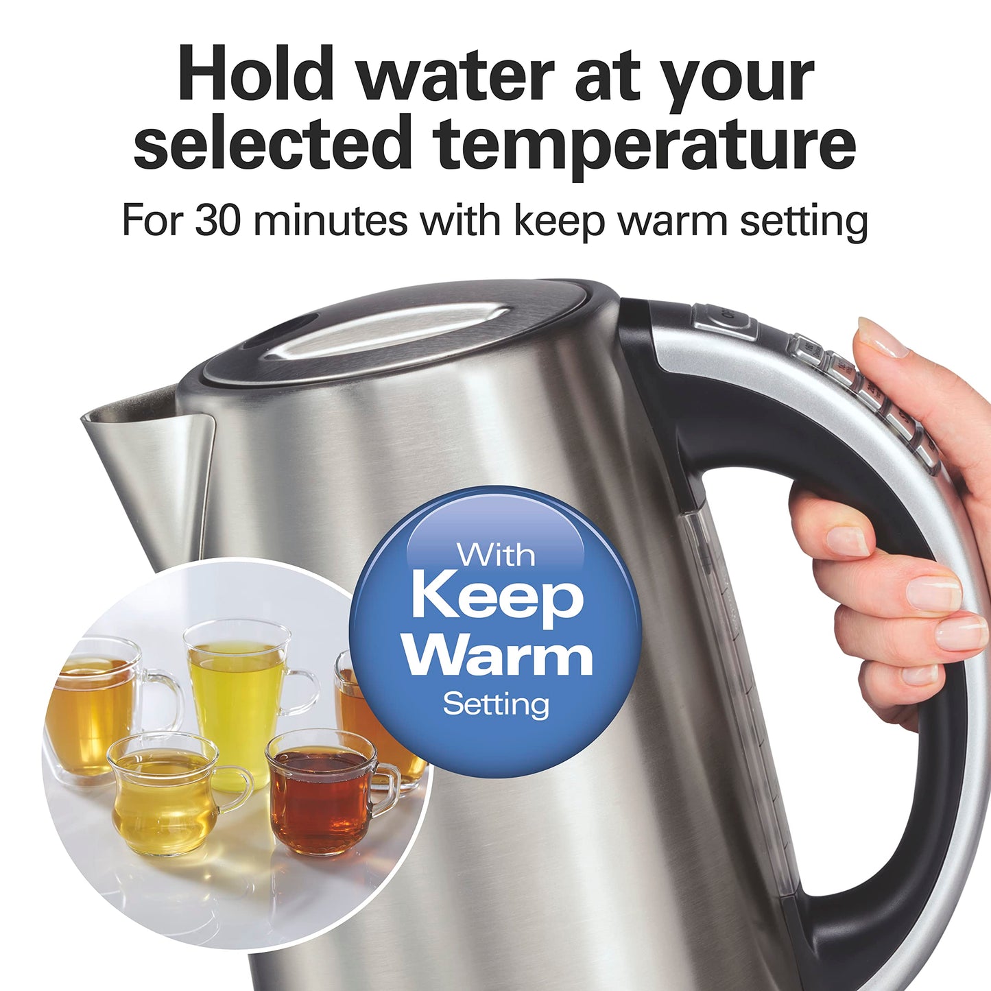 Hamilton Beach 1.7 Liter Electric Tea Kettle, Water Boiler & Heater