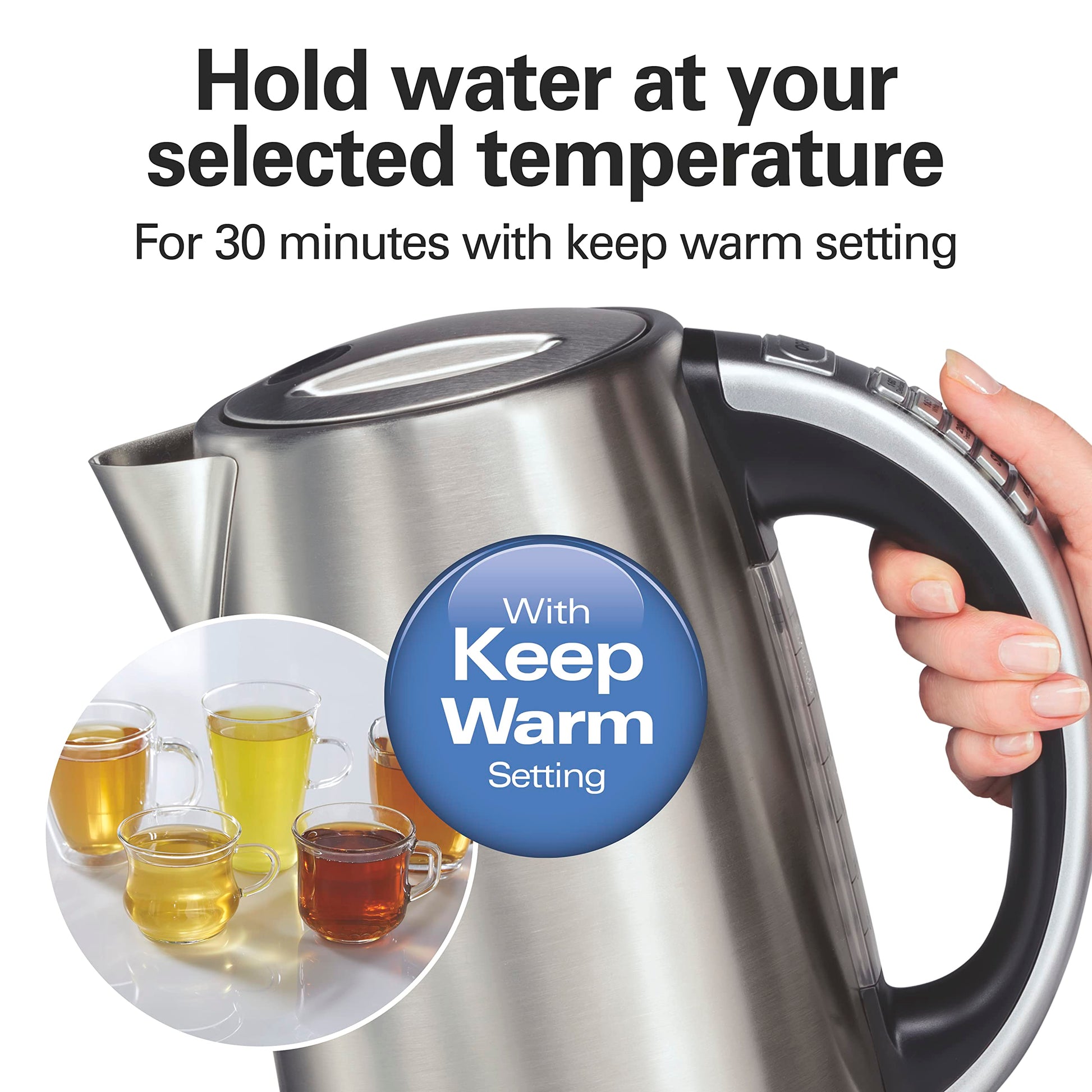 Hamilton Beach 1.7 Liter Electric Tea Kettle, Water Boiler & Heater