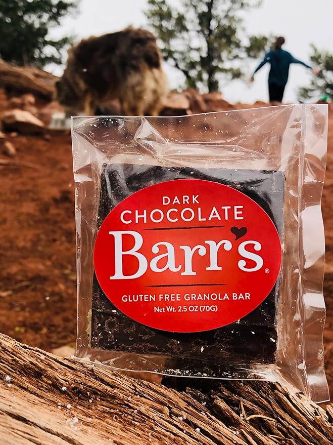 Mrs. Barr’s Natural Foods Granola Bars | Dark Chocolate | Certified Organic Gluten Free Oats | Soft Texture | Small Batch | Gourmet Quality | Real Ingredients | 2.5 Ounces (6 Pack)