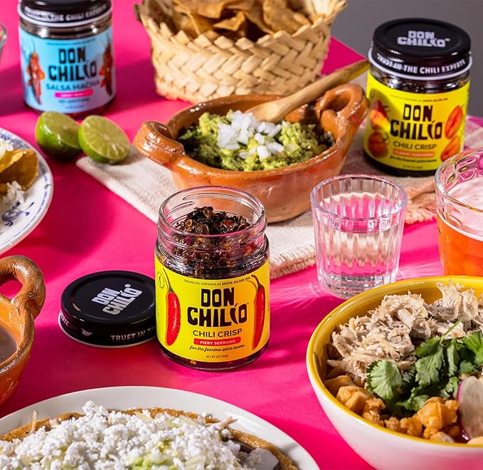 Don Chilio Mild Jalapeno Mexican Chile Crisp, 5 oz. ??Crunchy Sliced Jalapenos Fried Chili Peppers in Hot Seasoned 100% Olive Oil ??Keto-Friendly, Vegan, Gluten Free