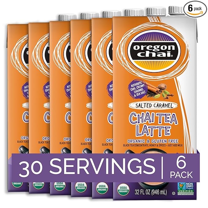 Oregon Chai Sugar Free Chai Concentrate, 32 Fluid Ounce (Pack of 6)