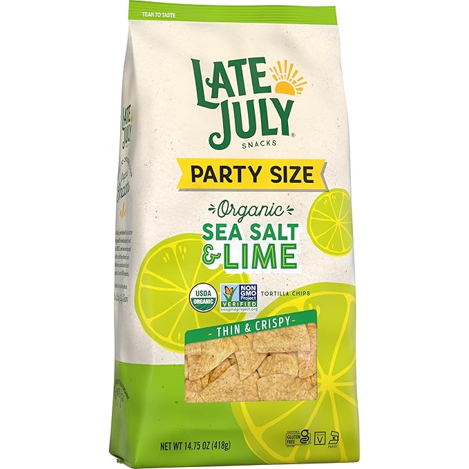 Late July Sea Salt & Lime Organic Tortilla Chips, 14.75 Oz Bag