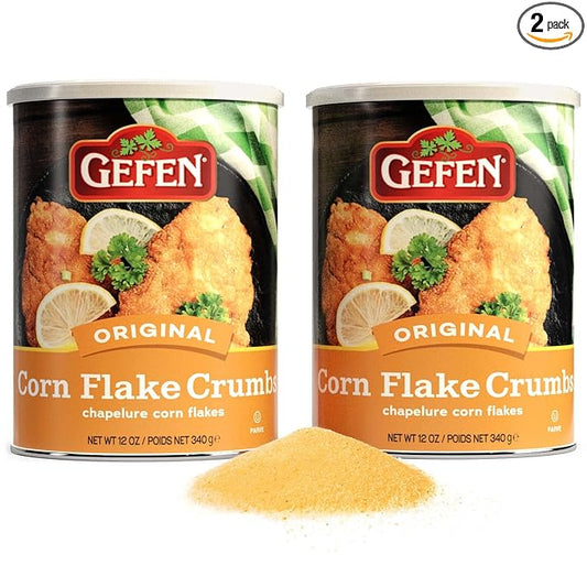 Gefen Corn Flake Crumbs, 12oz (2 Pack) Resealable containers | Total of 1.5 Pounds, Naturally Gluten Free (Not Certified)