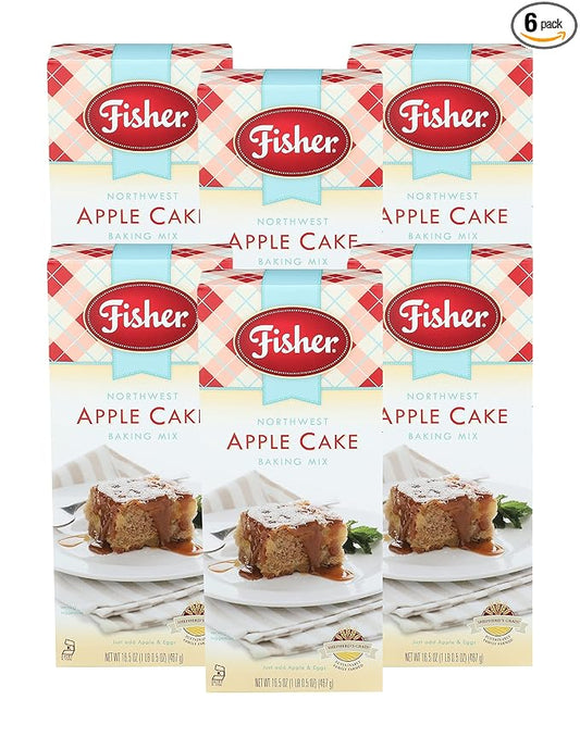 Fisher Northwest Apple Cake Mix, 16.5 OZ (Pack of 6)