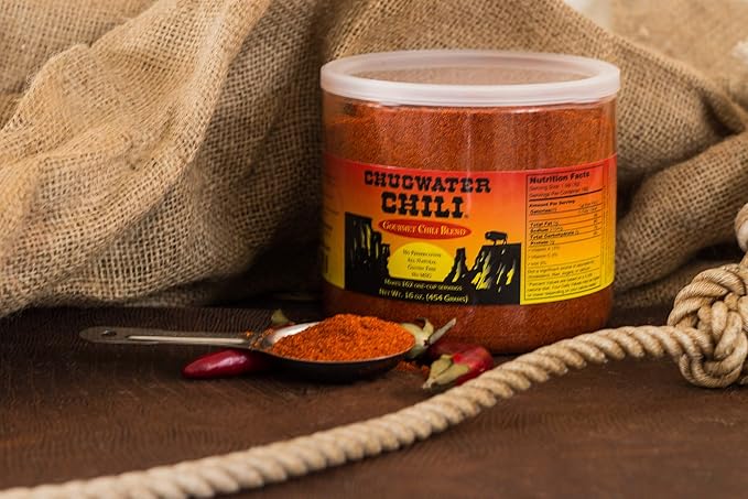 Chugwater Chili | Gourmet Chili Seasoning Mix & Taco Seasoning | 16oz Tub | Wyoming State Championship Chili Recipe | Secret Blend 12 Spices | All Natural, Gluten Free, No MSG & No Preservatives.