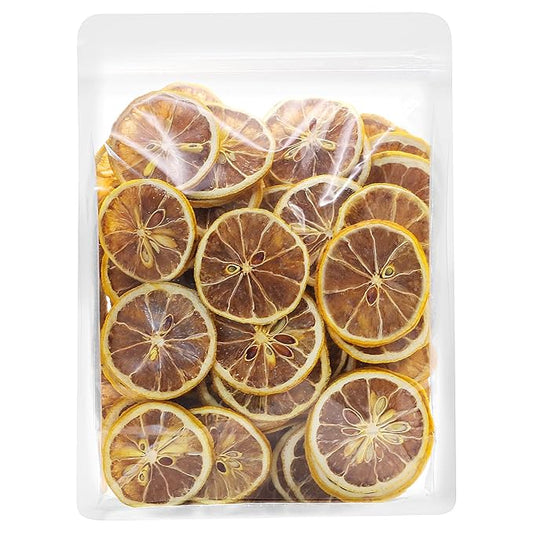 iGAOZM Dehydrated Dried Lemon Slices,7.05oz/200g,No Sugar Added,Natural Dried Lime Slices,Dehydrated Fruit for Cocktails Garnish,Craft Decoration,DIY