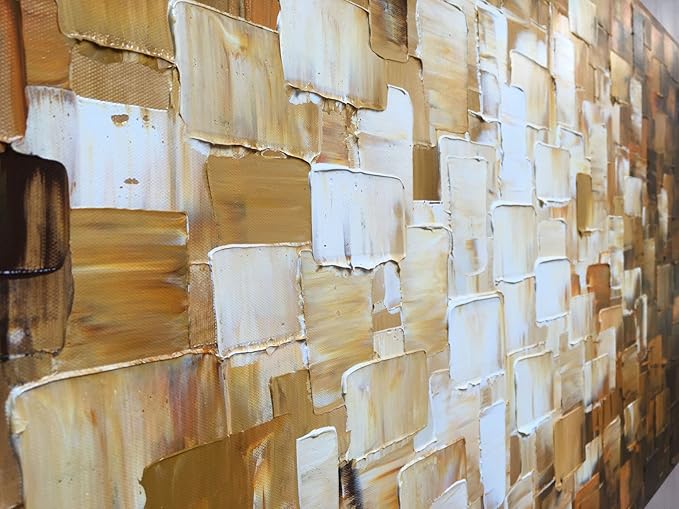Textured Abstract Oil Paintings on Canvas Modern Art Decor for Wall