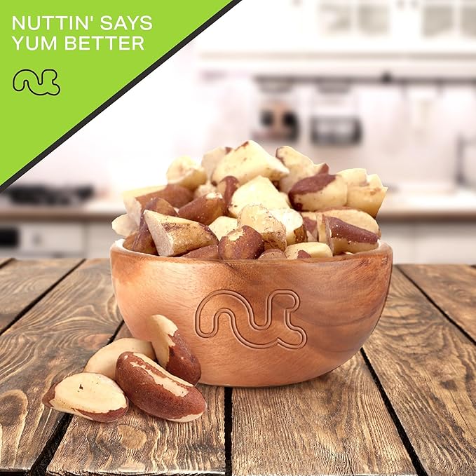 NUT CRAVINGS - Roasted & Salted Broken Brazil Nuts - No Shell, (32oz - 2 LB) Bulk Nuts Packed Fresh in Resealable Bag - Healthy Protein Food Snack, Food Assortments