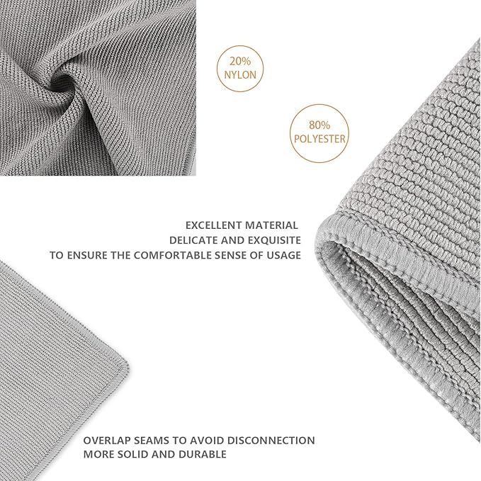 MHW-3BOMBER Barista Towels for Espresso 4Pack, 11" Microfiber Barista Cloth Espresso Cleaning Towel for Coffee Bar - Coffee Cleaning Accessories fit Espresso Machine|Steam Wand|Countertop CT5322