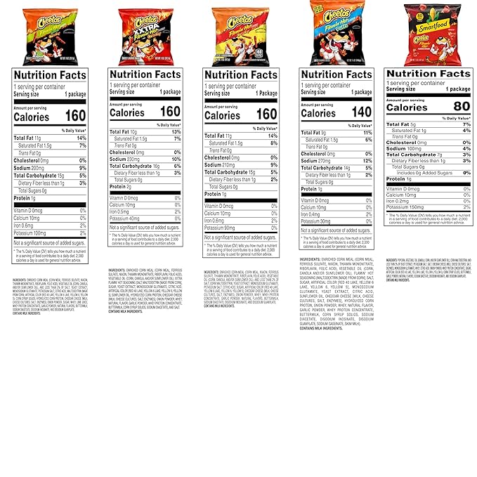 Cheetos Cheese Flavored Snacks, Flamin' Hot Mix Variety Pack, (Pack of 40)