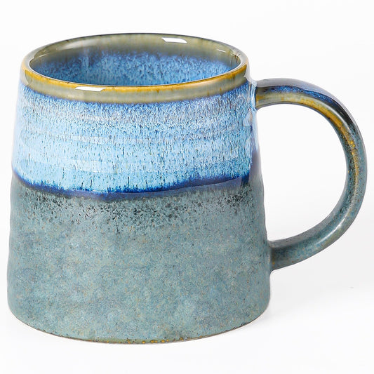masoline Ceramic Coffee Mug, 15.5 oz Handmade Tea Cup for Office and Home