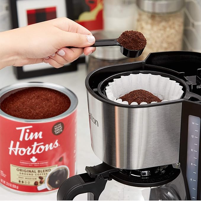 Tim Hortons Original Blend, Medium Roast Ground Coffee, Canada???Favorite Coffee, Made with 100% Arabica Beans, 48 Ounce Canister