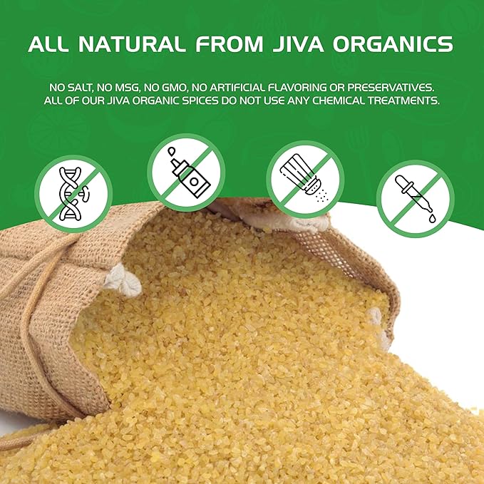 Organic Bulgur Wheat Fine #1 2 LB - Non-GMO, Grown in USA, 100% Natural Wheat Berries, Resealable Bag by Jiva Organics