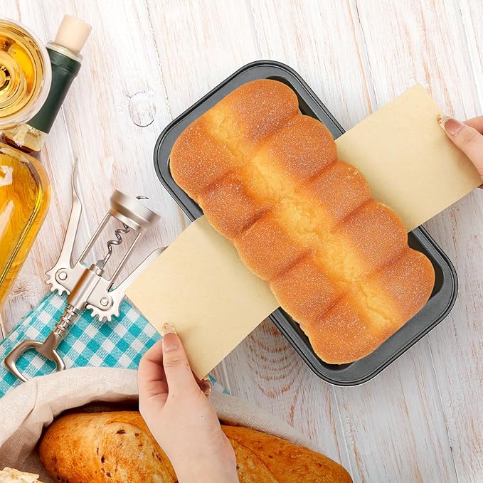 100 Sheets Loaf Pan Liners, Non-Stick Parchment Paper for Baking Toast,Sourdough,Cakes, Banana Bread, Ideal Bread Pan Liners for Baking(Rectangular 10in)