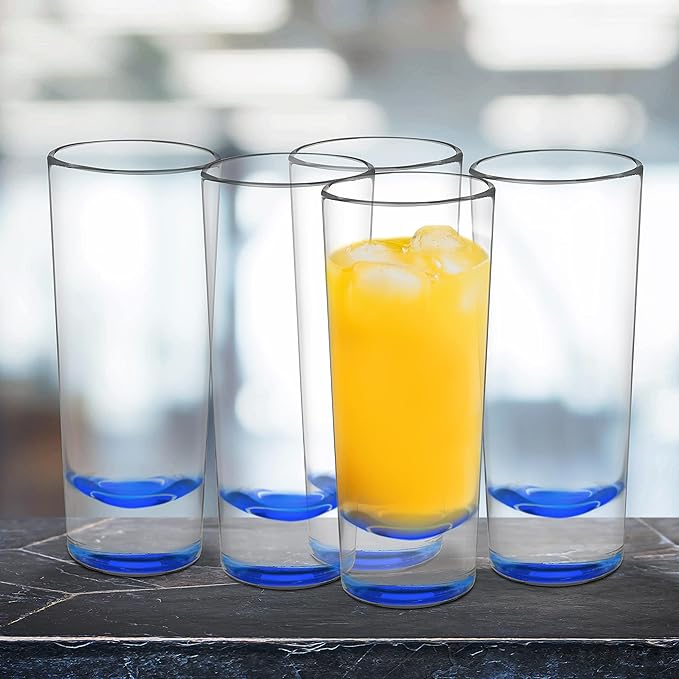DISCOUNT PROMOS Cordial Shooter Shot Glasses 2 oz. Set of 10, Bulk Pack - Great for Birthdays, Parties, Indoor & Outdoor Events - Blue