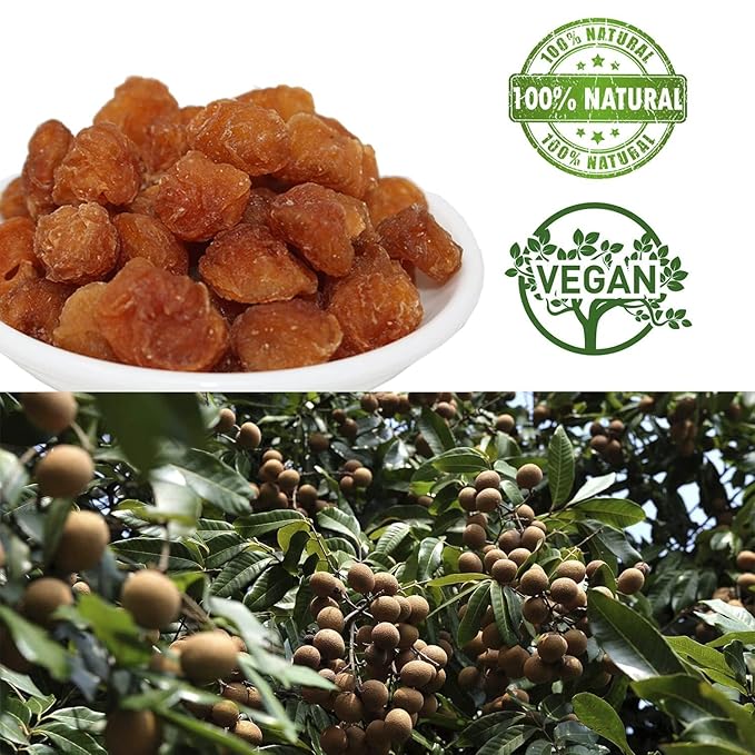 Natural Dried Longan Fruit 100% Fruit Meat,Thailand sun dried longan,力겼쐦旅귛쐯亮?榕띸쑝阿?Packed in USA (Dried Longan-2 Pound)