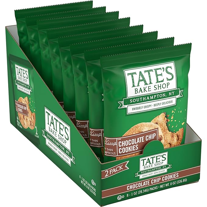 Tate?™s Bake Shop Chocolate Chip Cookies, 16 ??2 Cookie Snack Packs (2 Boxes)