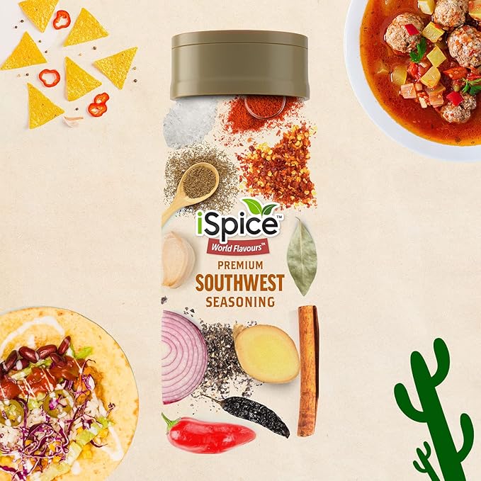 iSpice - SOUTHWEST SEASONING World Flavor Super Spice Blend | All Natural | Ready to use as is | No preparation is necessary