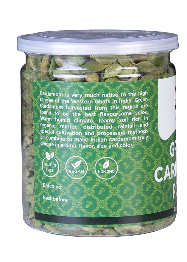 Green Cardamom Pods Whole (6 Oz) | Premium Quality | Fresh & Natural | Perfect for Coffee, Tea, Desserts, & Baking | By Yogi's Gift® (6 Ounce (Pack of 1), Cardamom Pods)