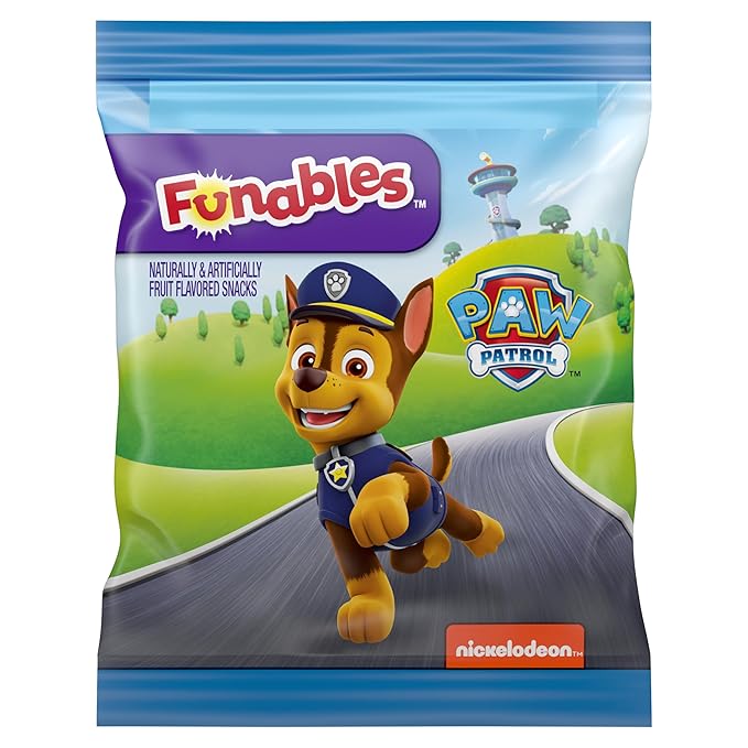 Funables Fruity Snacks, PAW Patrol, Assorted Fruit, Flavored Snacks, 0.8 oz 22 ct