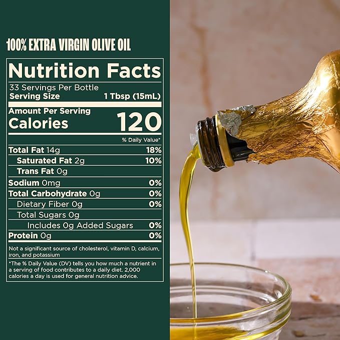 Giadzy by Giada de Laurentiis Olive Oil Extra Virgin - Premium Unfiltered Cold-Pressed Italian Olive Oil, Gold Wrap, Made in Italy, Perfect for Cooking & Gifting. Rich in polyphenols & antioxidants.