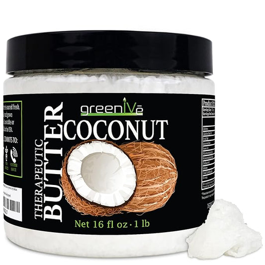 GreenIVe - 100% Pure Virgin Raw Coconut Oil - Organic - Pure - Virgin - Exclusively on Amazon (16 Ounce)