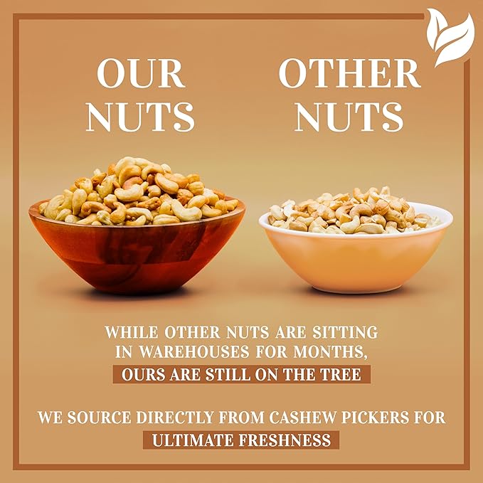 Oven Dry Roasted Fancy Cashews with Sea Salt-32 oz (2 lbs)|Whole Cashew|No Oil|No PPO|Vegan and Keto Friendly|Made from Natural Cashews