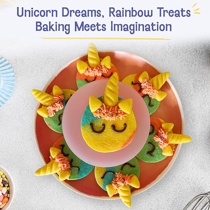 Baketivity Baking Kit Bundle ??Unicorn Rainbow Cookies & S?셫ores Sandwich Cookies by Duff Goldman ??DIY Kids Baking Set with Pre-Measured Kosher Ingredients, Decorating Supplies, STEM Activities ??Age